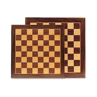 Schachbrett aus Holz und Filzsockel 35 x 35 cm
