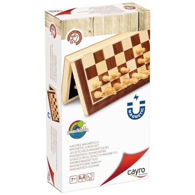 Chess - Magnetic Pieces and Board - Natural Wood