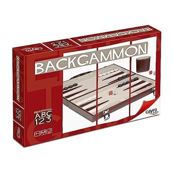 Backgammon en similicuir - Jeu de société classique et élégant 1