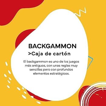 Backgammon en similicuir - Jeu de société classique et élégant 11