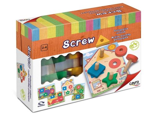 Screw - Juego Tornillos y Tuercas de Madera - 2 a 4 Años