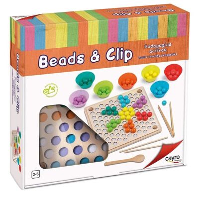 Beads & Clip - Juego Bolas Montessori - Realiza Formas