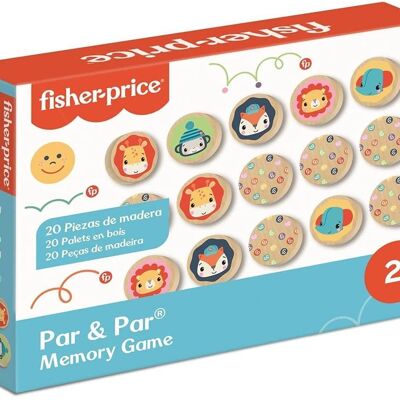 Pair and Pair - Memory Game - 20 Wooden Pieces