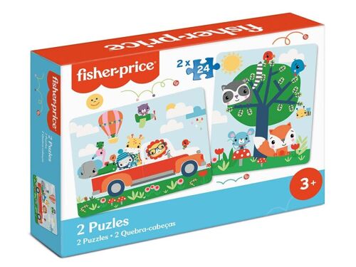 Set de 2 Puzzles Infantiles - 24 Piezas + 3 Años