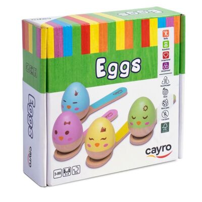 Eggs - Jeu d'équilibre avec des œufs en bois