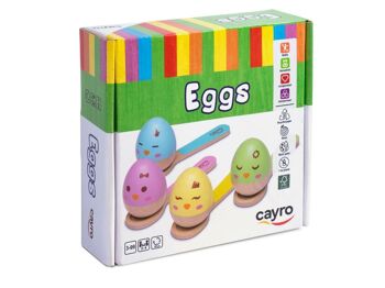 Eggs - Jeu d'équilibre avec des œufs en bois 1