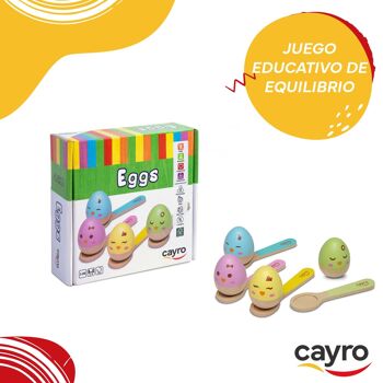 Eggs - Jeu d'équilibre avec des œufs en bois 2