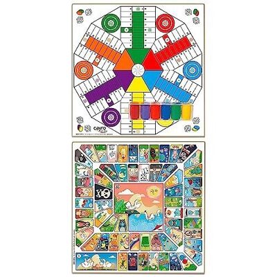 6 und Gans Parcheesi-Brett – 40 x 40 cm – Traditionelles Spiel (refT138/6A)