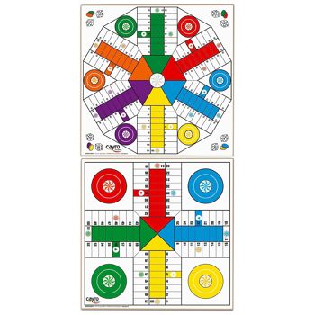 Planche Parcheesi - 4 à 6 joueurs - 40 x 40 cm - Sans jetons 1