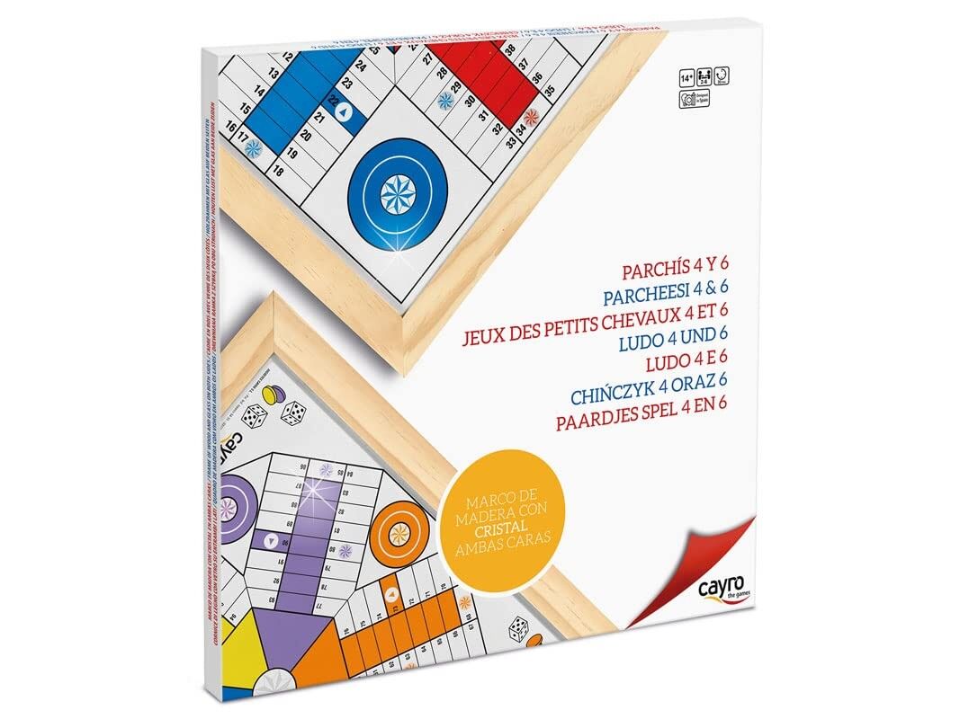 Tabellone Parcheesi in vetro - 4 e 6 giocatori