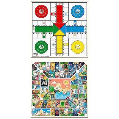 Parcheesi and Goose Wood Board - 40 x 40cm - Traditional Game