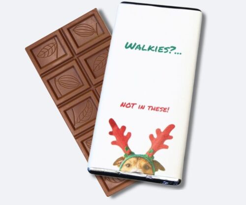 Christmas Walkies - Milk Chocolate Bar