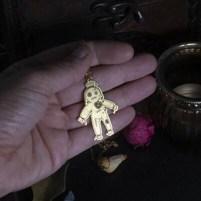 voodoo doll pendant necklace