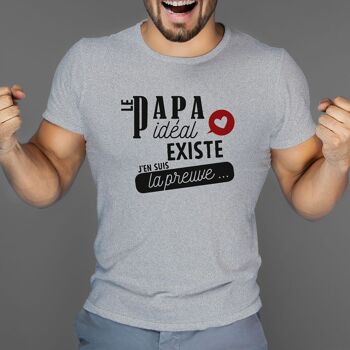 T-shirt papa idéal - Idée cadeau homme fête des pères 4