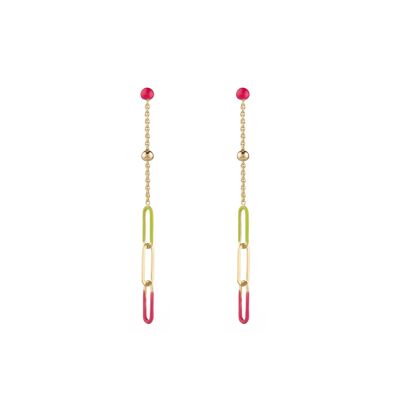 Boucles d'oreilles Fleur Mexique-Menthe