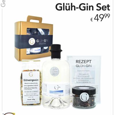 Glüh-Gin Geschenkset im Goldkoffer