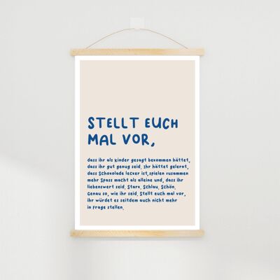 Poster - "Stell dir vor" - 50 x 70 cm