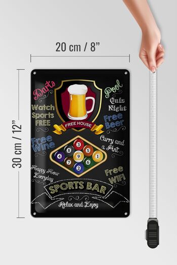 Panneau en étain disant 20x30cm, décoration de billard de bar de sport, de bière 4