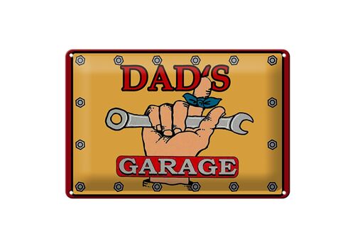 Blechschild Spruch 30x20cm dad´s Garage Papa Werkstatt