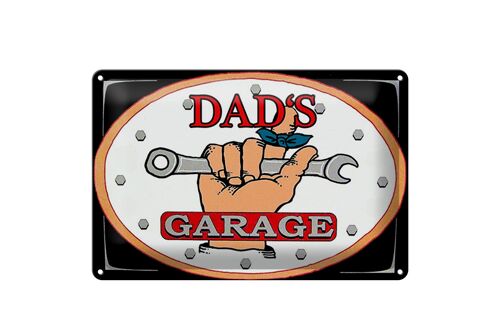 Blechschild Spruch 30x20cm dad´s Garage Papas Werkstatt