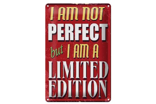 Blechschild Spruch 20x30cm i am not perfect limited edition