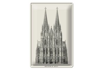 Plaque en tôle dessin 20x30cm Cathédrale de Cologne Cathédrale de Cologne 1