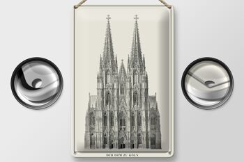 Plaque en tôle dessin 20x30cm Cathédrale de Cologne Cathédrale de Cologne 2