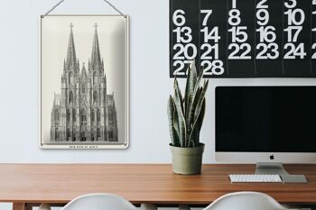 Plaque en tôle dessin 20x30cm Cathédrale de Cologne Cathédrale de Cologne 3