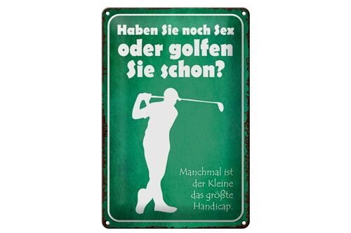 Blechschild Spruch 20x30cm Haben Sie noch Sex oder golfen