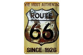 Plaque en tôle rétro 20x30cm blason Route 66 depuis 1926 USA 1