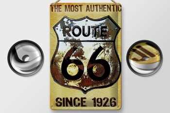 Plaque en tôle rétro 20x30cm blason Route 66 depuis 1926 USA 2