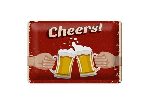 Blechschild 30x20cm Beer Cheers Bier