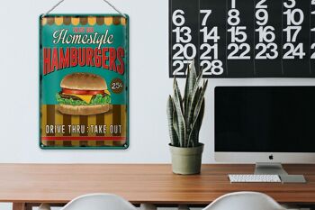 Plaque en tôle alimentaire 20x30cm Hamburges Enjoy Our Homestyle 3