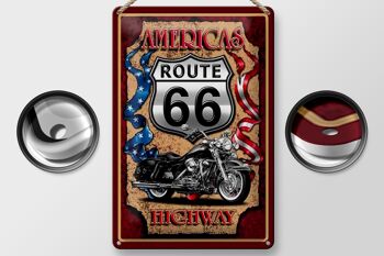 Plaque en tôle moto 20x30cm Amériques Route 66 autoroute 2