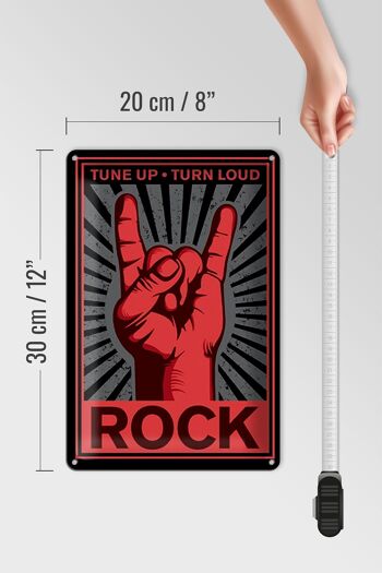 Plaque en tôle Rock 20x30cm, tune up rutn Loud 4