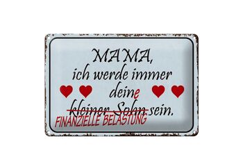 Plaque en tôle disant 30x20cm Maman, je serai ton petit fils 1