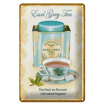 Tin sign tea 20x30cm Earl grey Tea black tea bergamot
