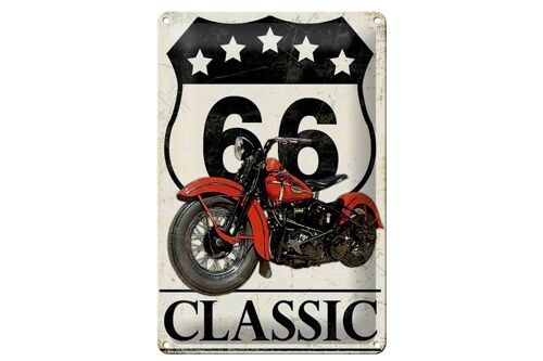 Blechschild Retro 20x30cm Motorrad classic 66 5 Sterne