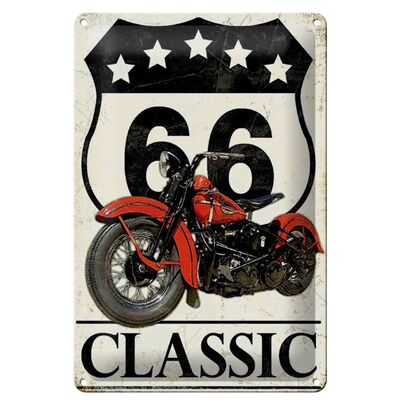 Blechschild Retro 20x30cm Motorrad classic 66 5 Sterne