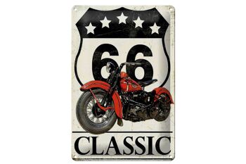Plaque en tôle rétro 20x30cm moto classique 66 5 étoiles 1