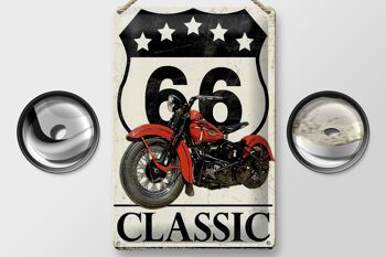 Plaque en tôle rétro 20x30cm moto classique 66 5 étoiles 2