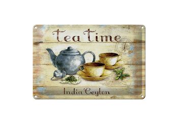 Théière en tôle 30x20cm Tea Time India Ceylan 1