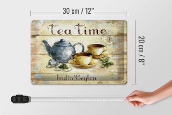 Théière en tôle 30x20cm Tea Time India Ceylan 4