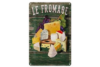 Plaque en tôle alimentaire 20x30cm, Le Fromage, types de fromages 1
