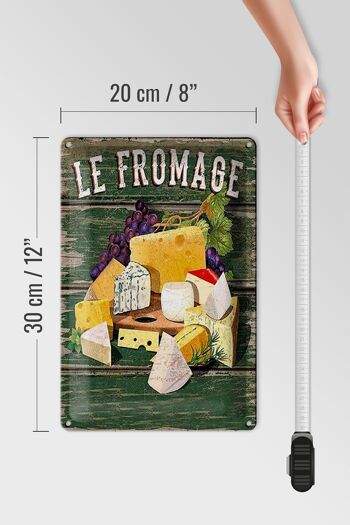 Plaque en tôle alimentaire 20x30cm, Le Fromage, types de fromages 4