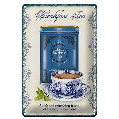 Blechschild Tee 20x30cm Classic Breakfast Tea best teas