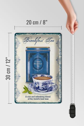 Plaque en étain pour thé, 20x30cm, thé classique pour petit déjeuner, meilleurs thés 4