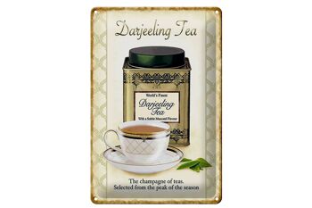 Plaque en tôle thé 20x30cm Darjeeling Tea champagne des thés 1