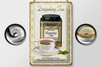 Plaque en tôle thé 20x30cm Darjeeling Tea champagne des thés 2