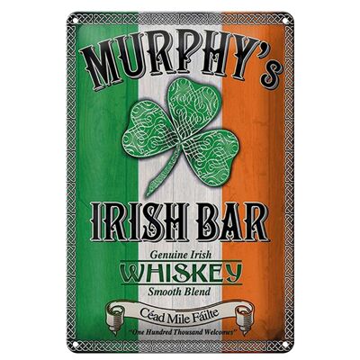 Cartel de chapa 20x30cm Murphy's Irish Bar Whisky